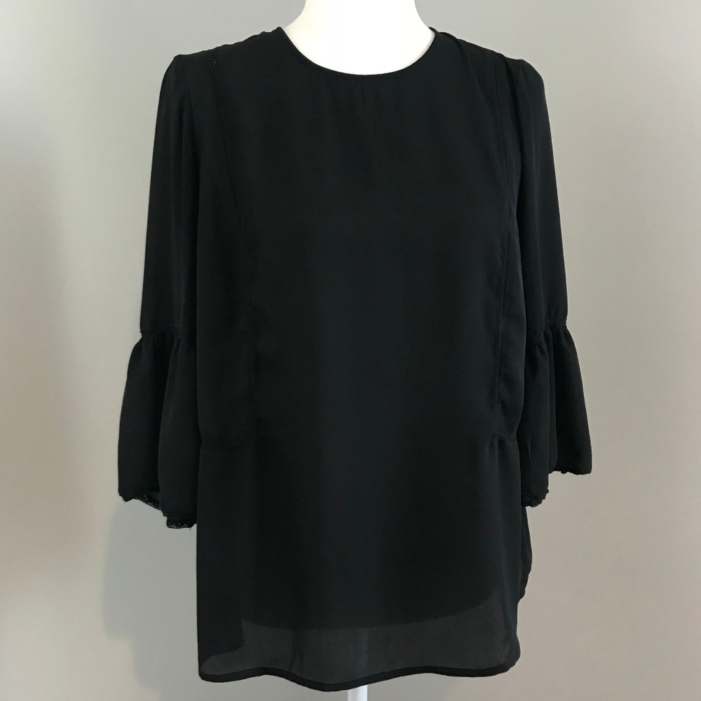 ✂️CLEARANCE Black Lace Mix Blouse